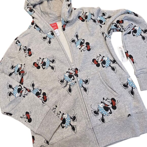 🏷️NWT - Girl's DISNEY - Amazon Essentials Minnie Mouse Zip-Up Hoodie sz 12 NWT - Picture 2 of 5